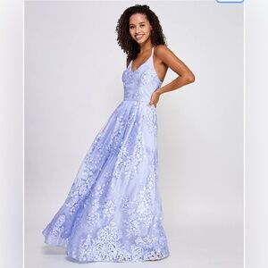 Lavender Floor-Length Dress